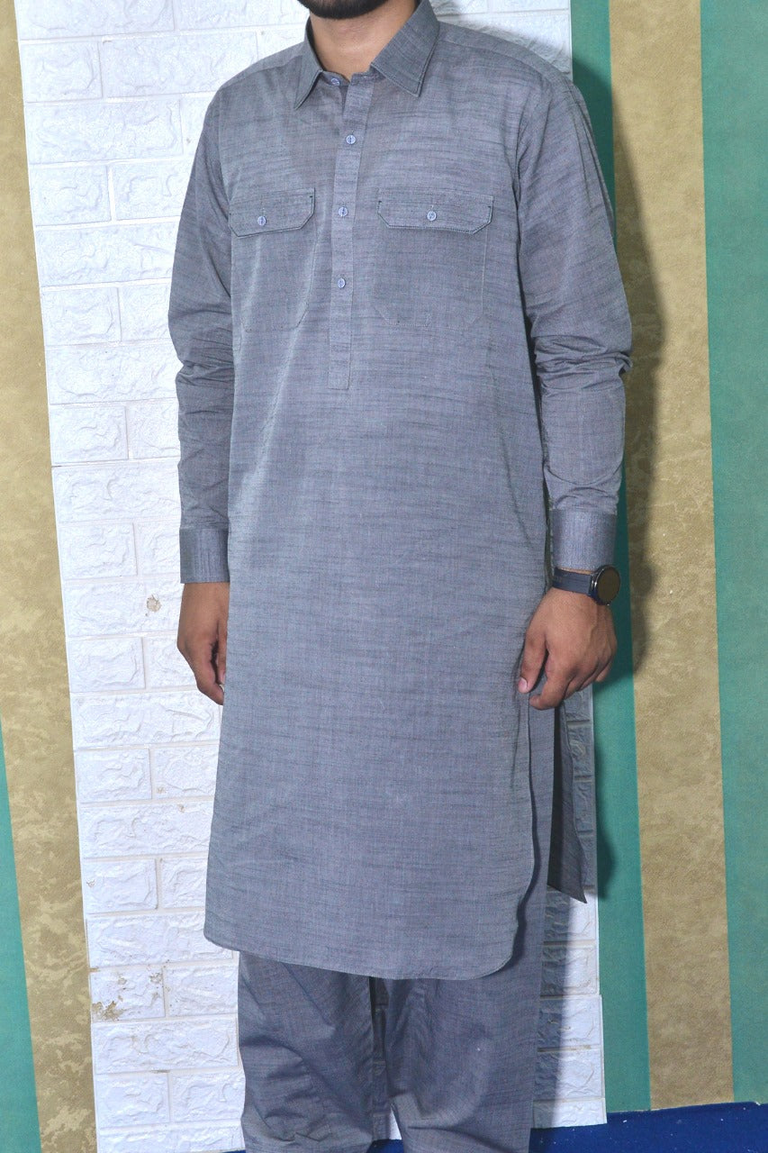 Textured gray with pockets