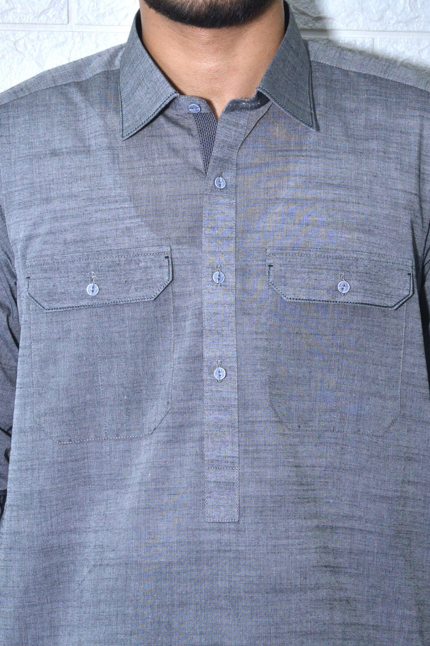 Textured gray with pockets