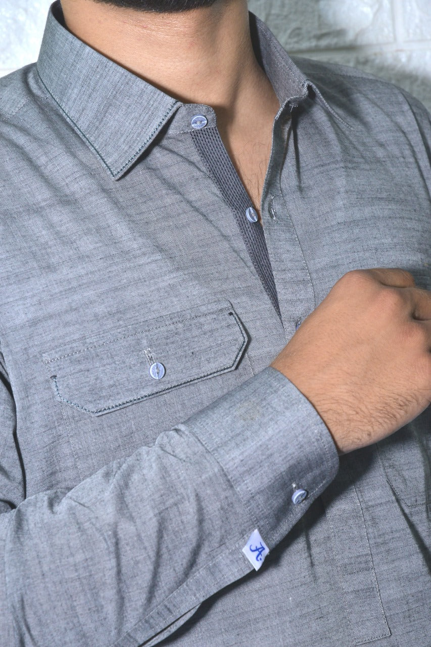 Textured gray with pockets