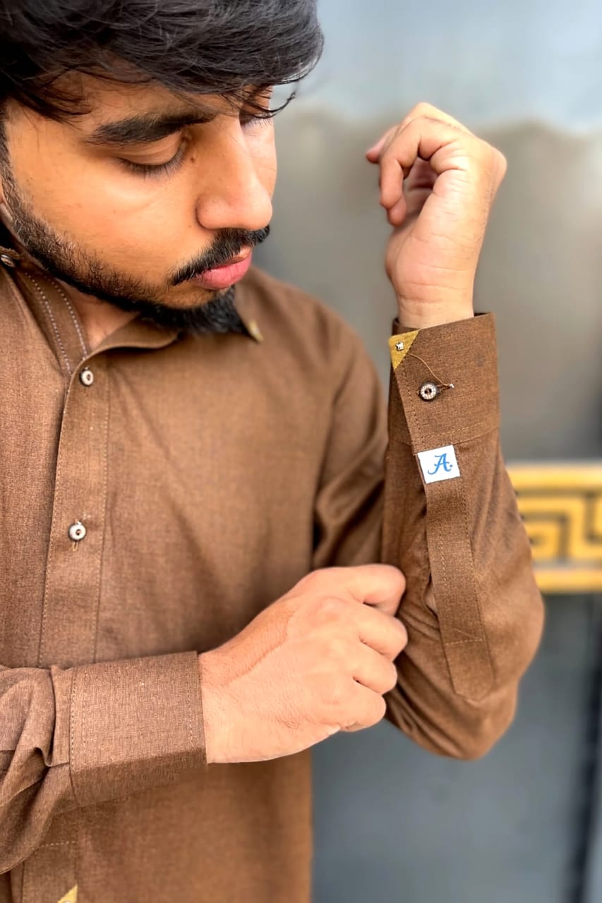 Brown Kameez Shalwar